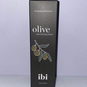 ibi Olive Hand and Body Lotion 2oz/60ml No Paraben/Mineral Oil/Dyes New in Box